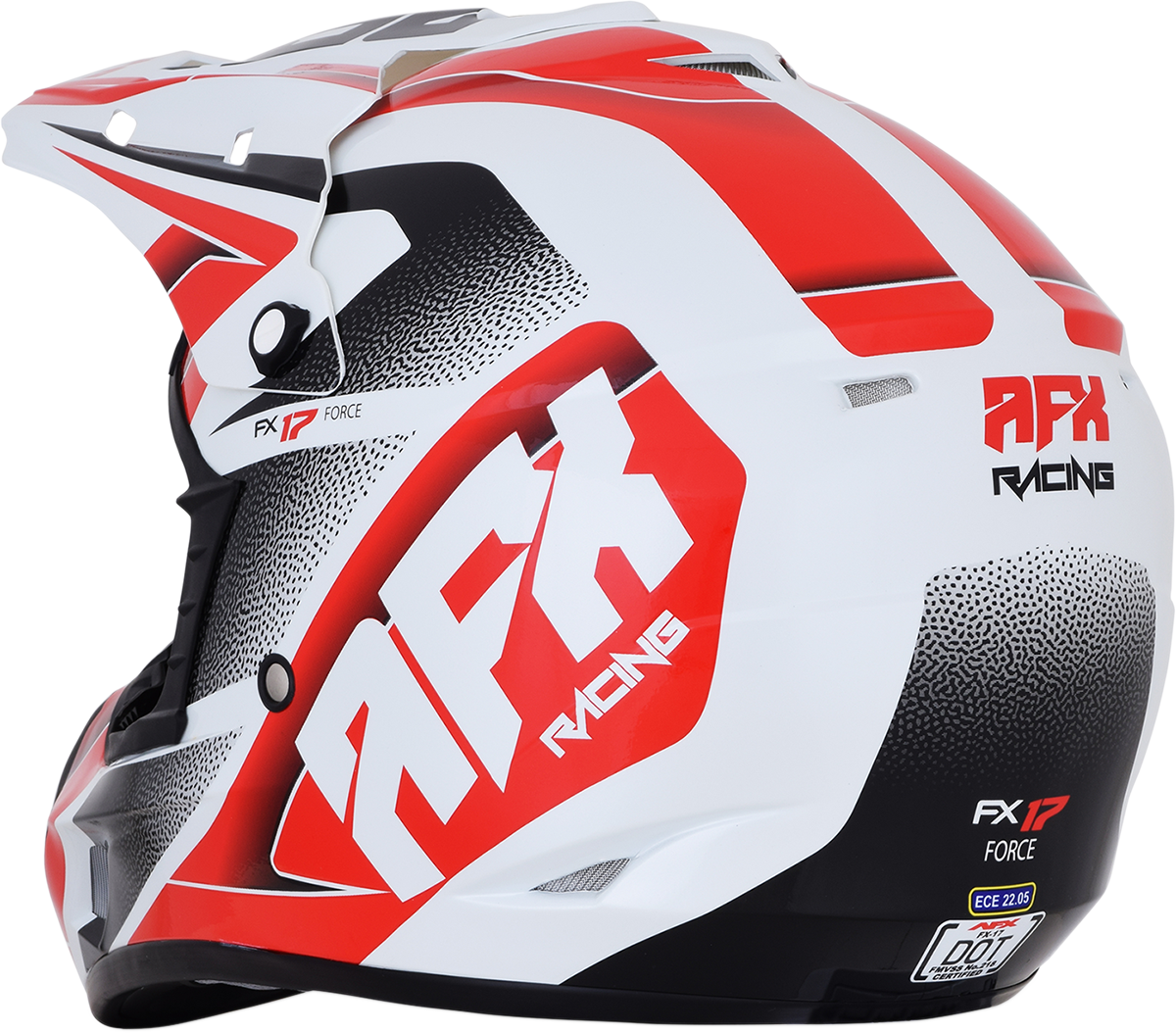 AFX FX-17 Helmet - Force - Pearl White/Red - Large 0110-5246