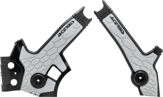 ACERBIS X-Grip Frame Guards - Black/Silver 2801931001