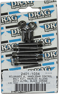 DRAG SPECIALTIES Handlebar Knurled Bolt Kit - Black/Chrome - M8 MK784BK
