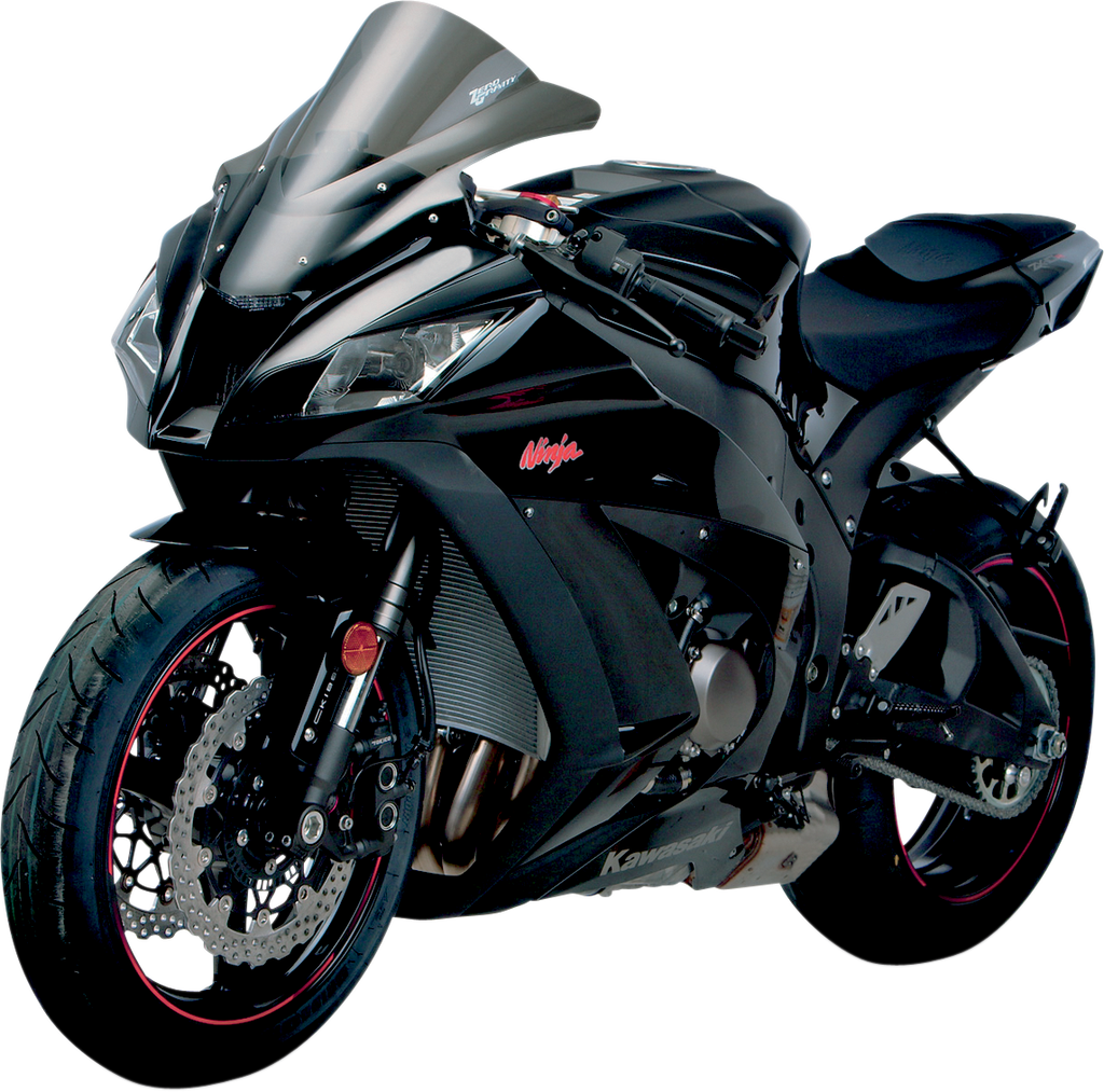 Zero Gravity Double Bubble Windscreen - Smoke - ZX10 16-263-02