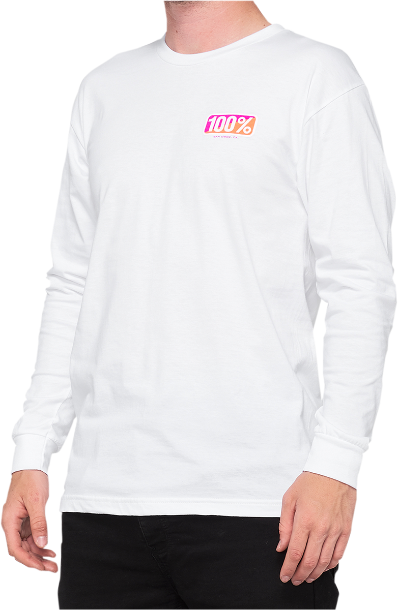 100% Retro Long-Sleeve T-Shirt - White - Small 32129-000-10