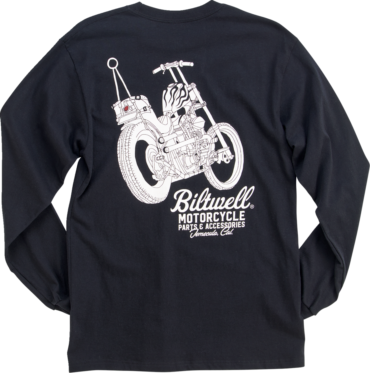 BILTWELL Chopper Long-Sleeve T-Shirt - Black - Small 8104-080-002