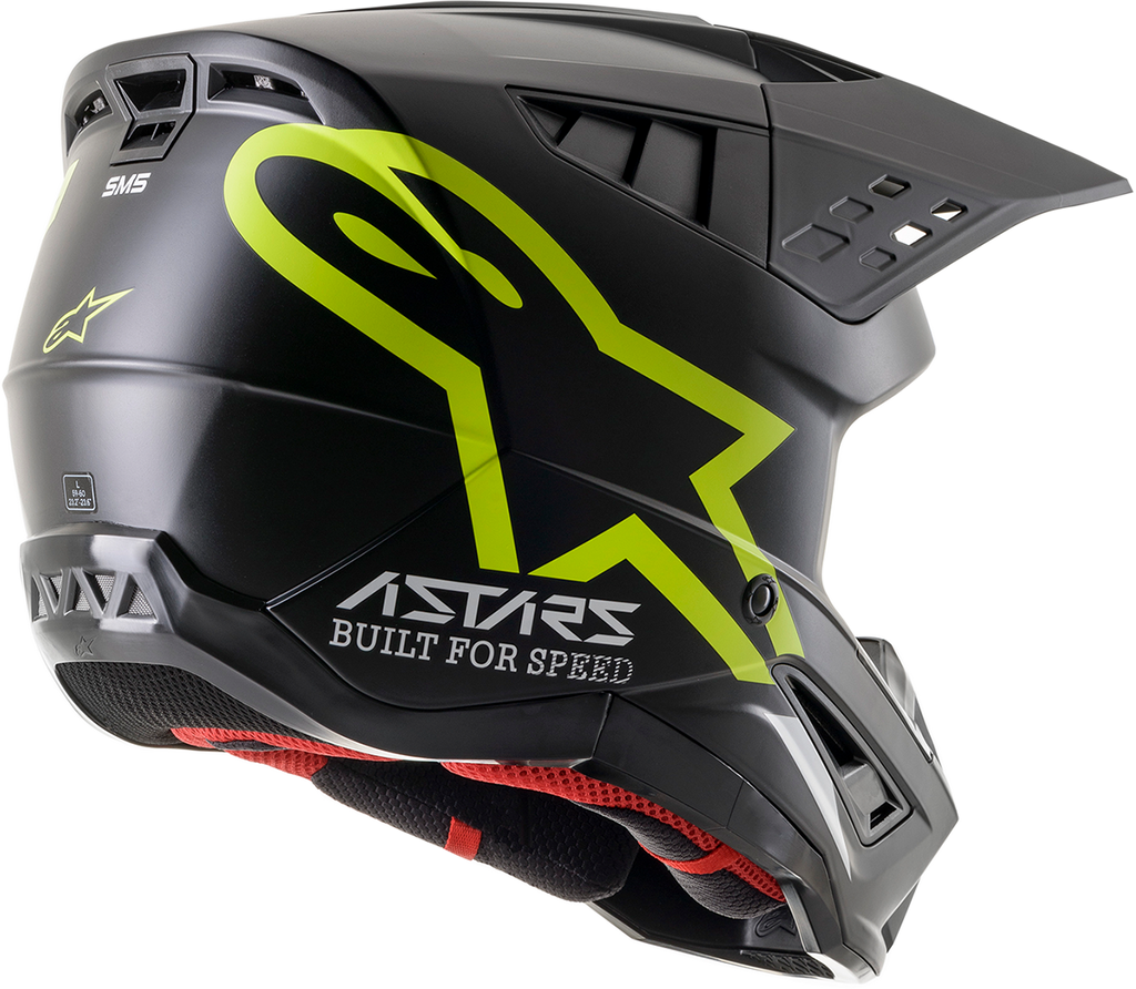ALPINESTARS SM5 Helmet - Compass - Matte Black/Yellow Fluo - XL 8303321-1559-XL