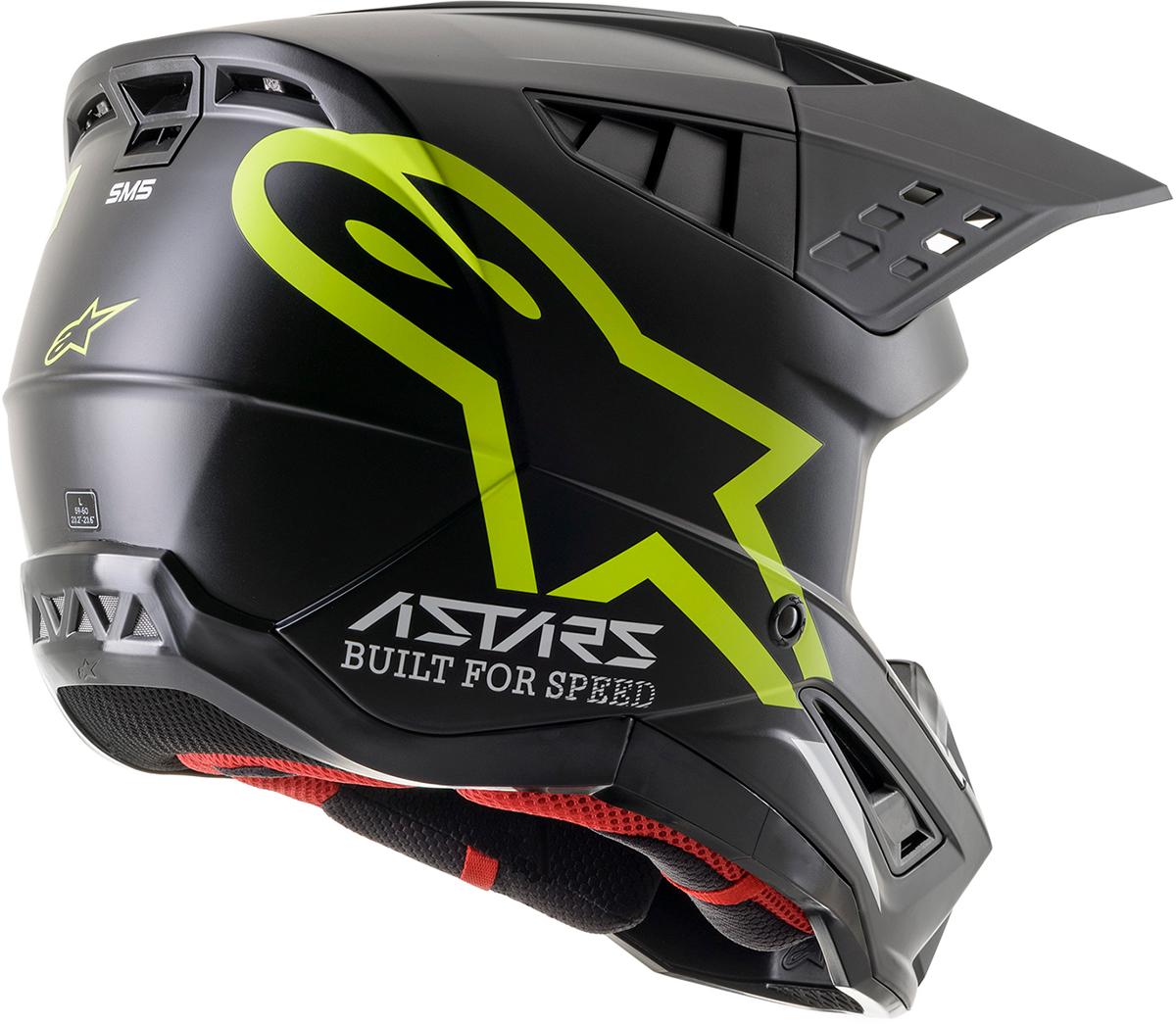 ALPINESTARS SM5 Helmet - Compass - Matte Black/Yellow Fluo - Medium 8303321-1559-MD