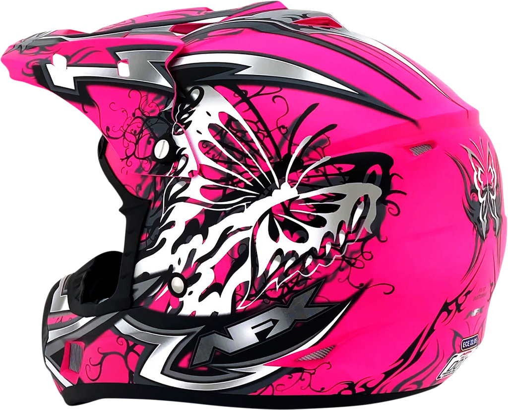 AFX FX-17 Helmet - Butterfly - Matte Hot Pink - Medium 0110-7108