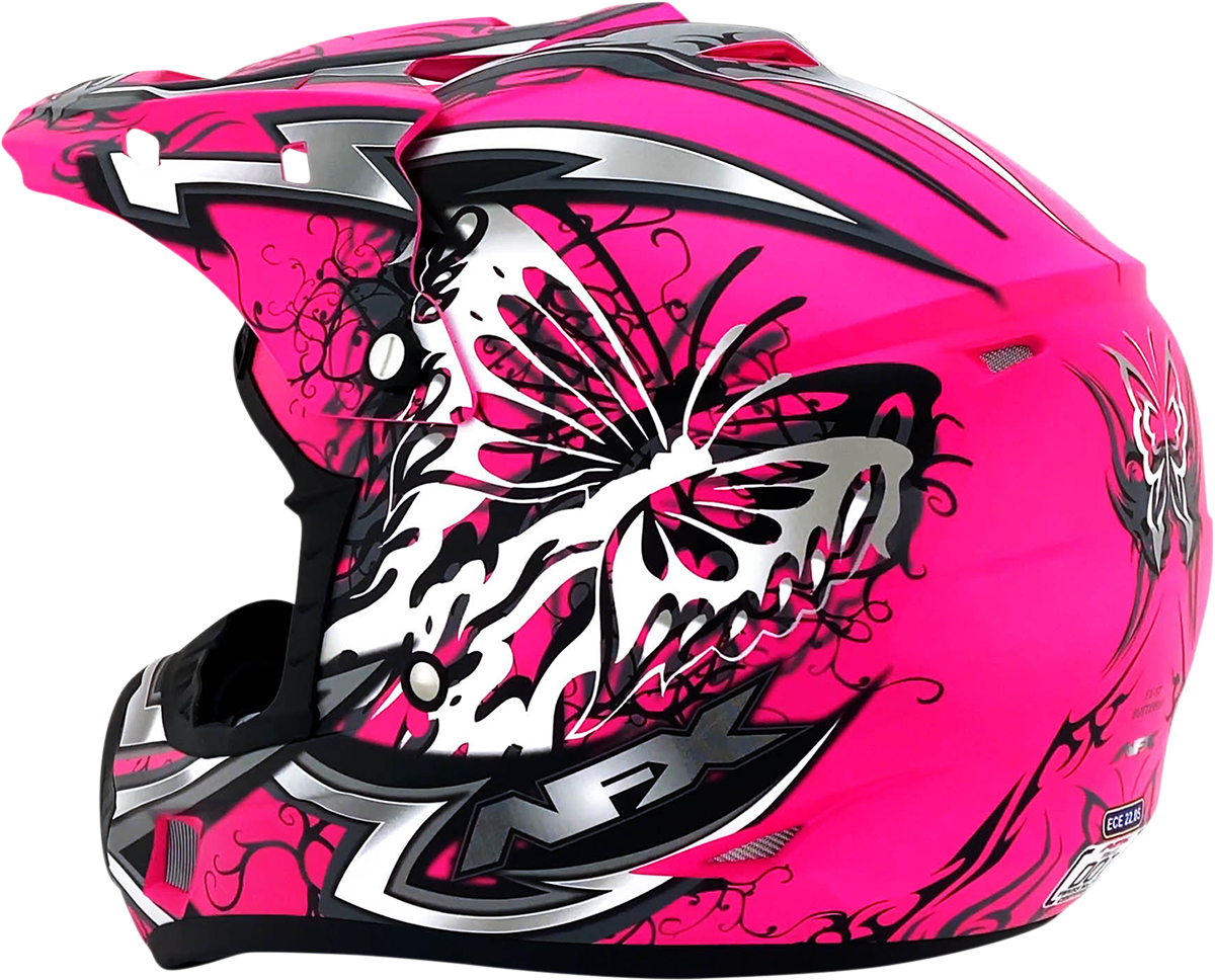 AFX FX-17 Helmet - Butterfly - Matte Hot Pink - Medium 0110-7108