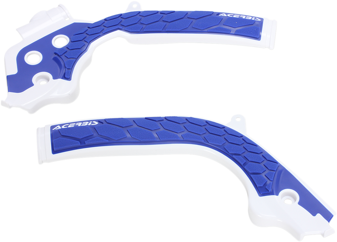 ACERBIS X-Grip Frame Guards - White/Blue 2449531029