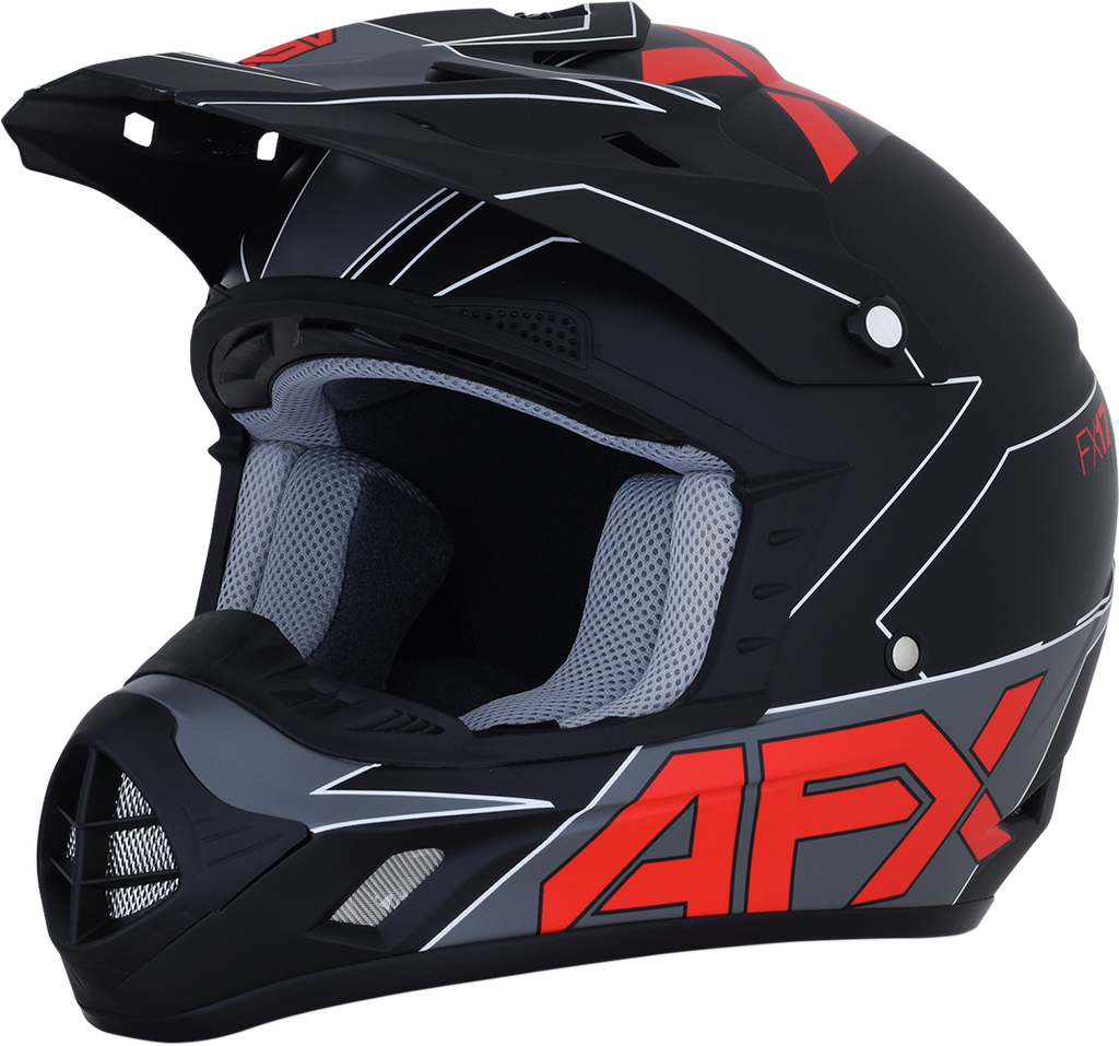 AFX FX-17 Helmet - Aced - Matte Black/Red - XL 0110-6487