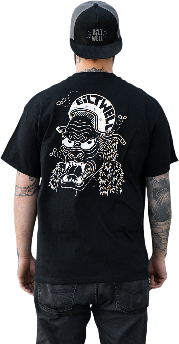 BILTWELL Go Ape T-Shirt - Black - Large 8101-051-004
