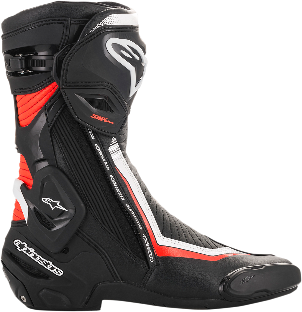 ALPINESTARS SMX+ Boots - Black/White/Red Fluorescent - US 6 / EU 39 2221019-1231-39