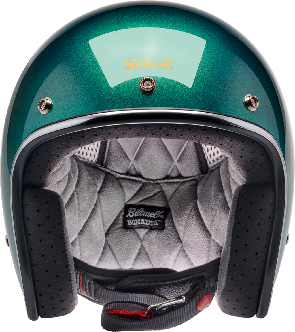 BILTWELL Bonanza Helmet - Metallic Catalina Green - Medium 1001-358-203