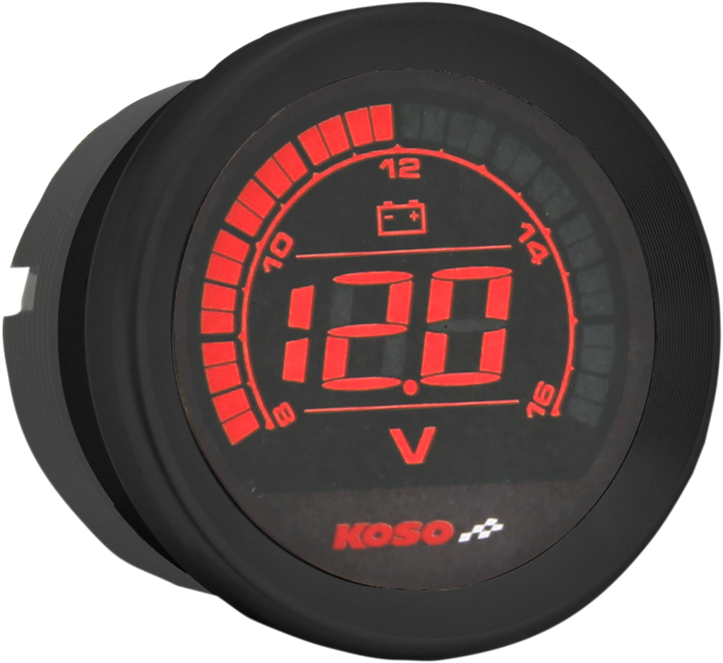 KOSO NORTH AMERICA 2" Voltmeter Gauge - Black BA050310