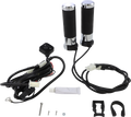 KOSO NORTH AMERICA Grips - Heated - Titan - 7/8" - Chrome ONLY FOR 7/8" BARS AX065MG0
