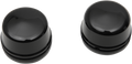 DRAG SPECIALTIES Axle Caps - Black - Front - '00-'07 FLT 16-0217GB