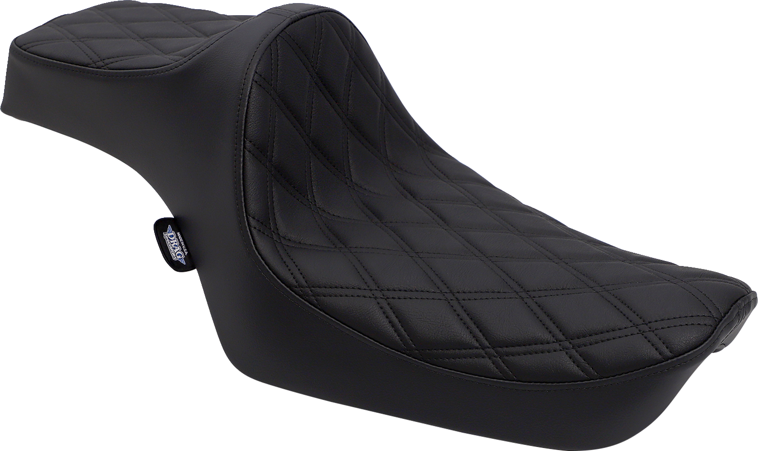 DRAG SPECIALTIES Predator III Seat - Double Diamond - Black Stitching NO RUBBER BUMPERS 0804-0732