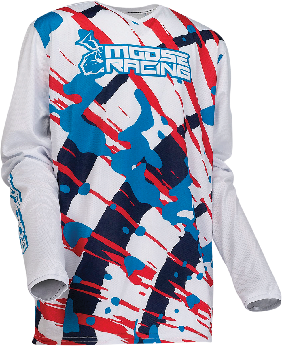 MOOSE RACING Youth Agroid Jersey - White - Large 2912-2100