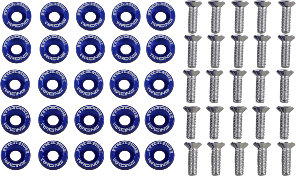 MOOSE RACING Fender Washer Kit - Blue 100-1013-PU