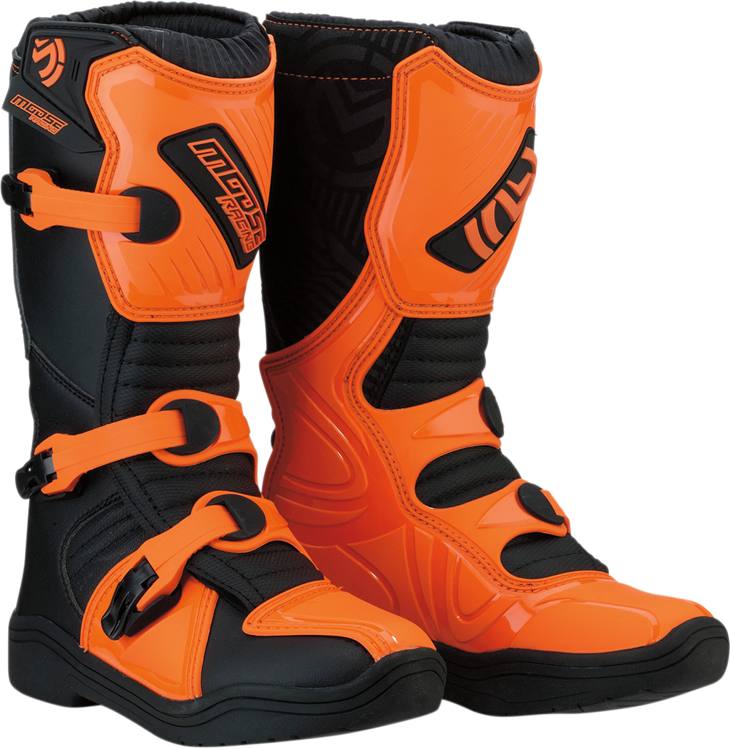 MOOSE RACING M1.3 Boots - Black/Orange - Size 4 3411-0440