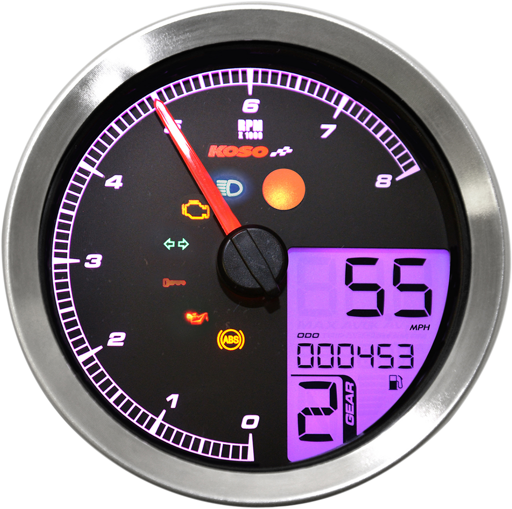 KOSO NORTH AMERICA Multi-Functional Meter - Silver BA051300