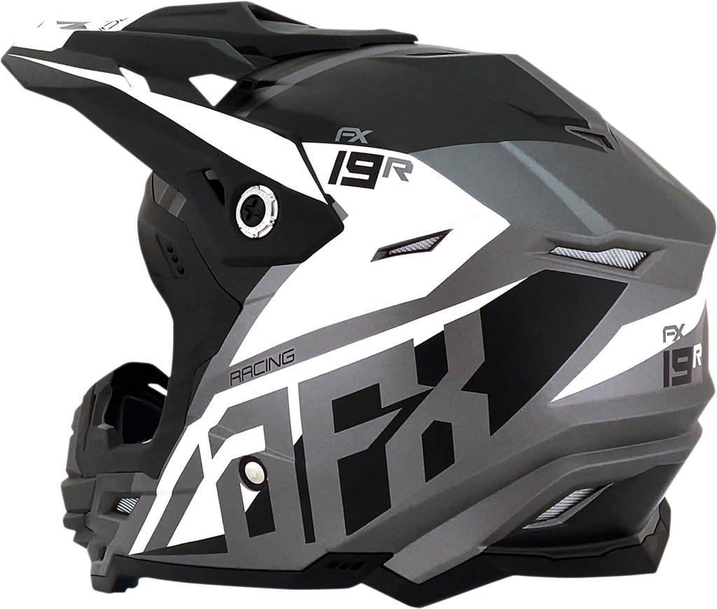 AFX FX-19R Helmet - Racing - Frost Gray - XL 0110-7076