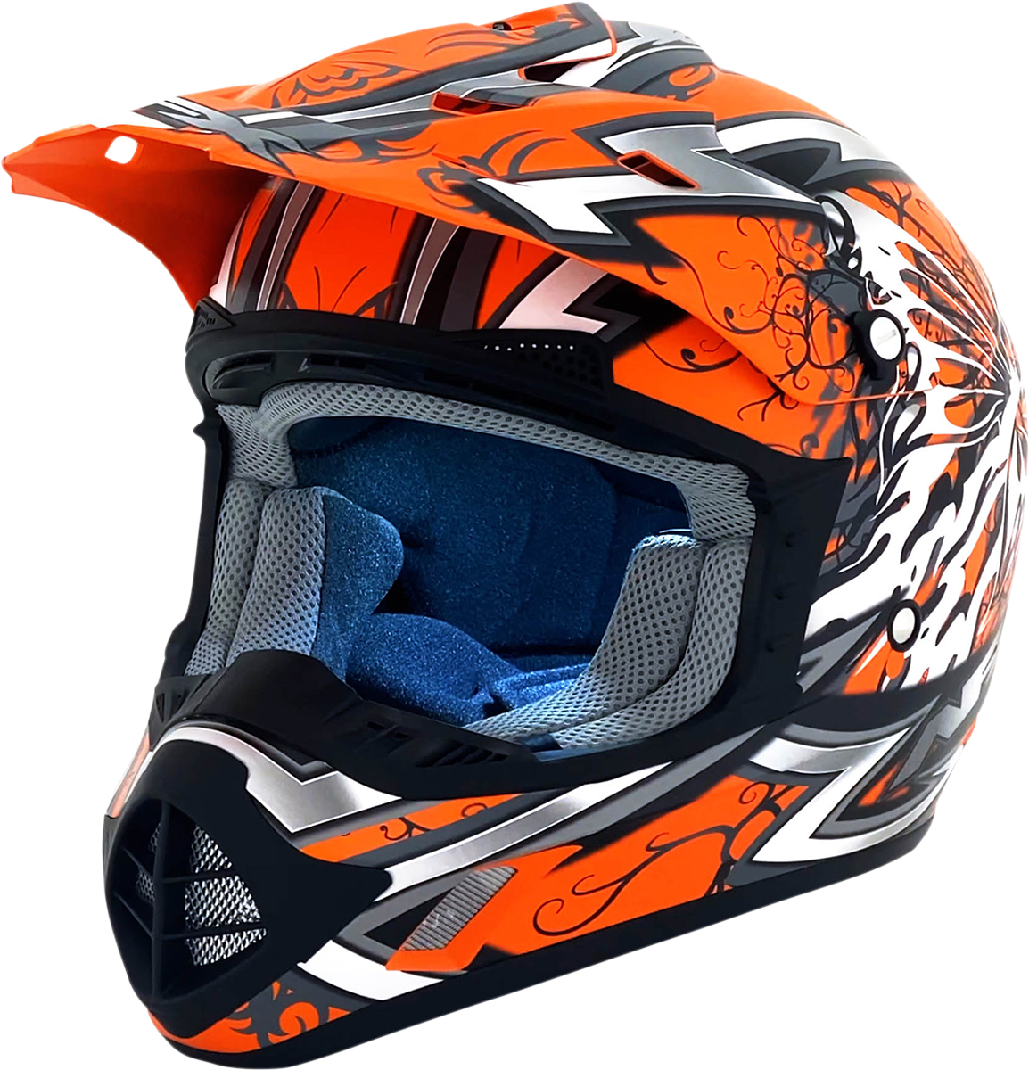 AFX FX-17Y Helmet - Butterfly - Matte Orange - Medium 0111-1382