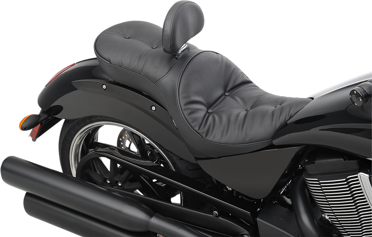 DRAG SPECIALTIES Low Profile Seat - Driver's Backrest - Pillow - Vegas NOT FIT WITH OEM BACKREST 0810-1607
