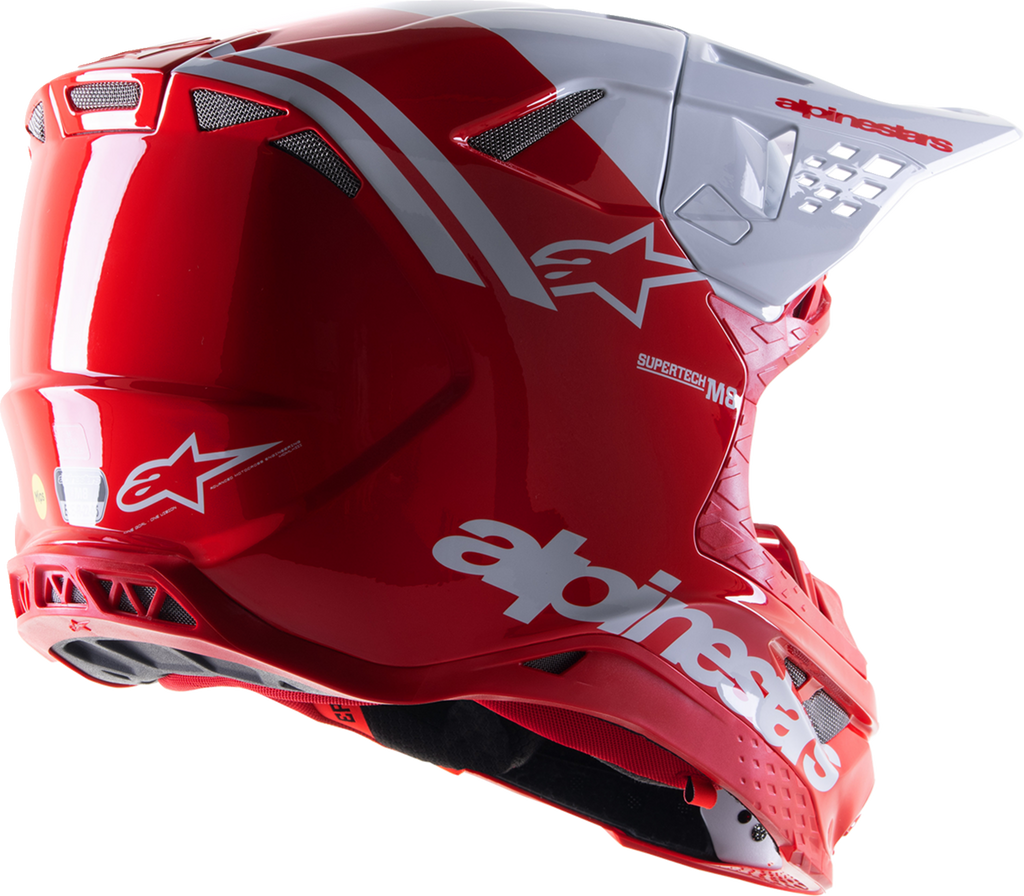 ALPINESTARS Supertech M8 Helmet - Radium 2 - MIPS® - Gloss Red/White - XS 8301523-3012-XS