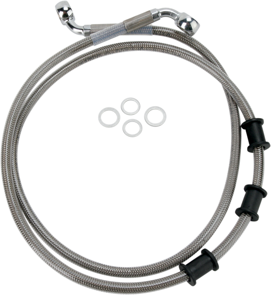 DRAG SPECIALTIES Brake Line - Front - +8" - Stainless Steel 680219-8