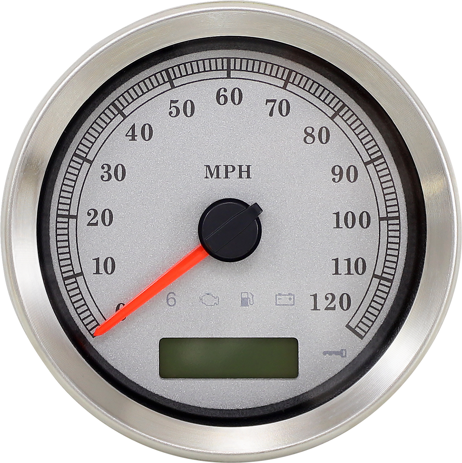 DRAG SPECIALTIES Programmable Speedometer - Silver Face - MPH ACTUALLY SILVER FACE 83100S