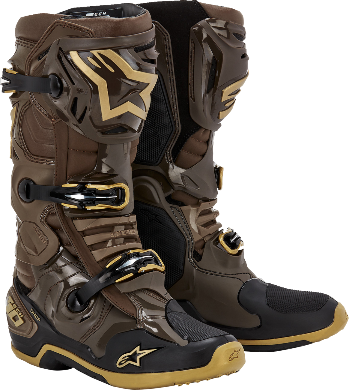ALPINESTARS Limited Edition Squad '23 Tech 10 Boots - Brown/Gold - US 12 2010020-839-12