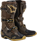 ALPINESTARS Limited Edition Squad '23 Tech 10 Boots - Brown/Gold - US 9 2010020-839-9