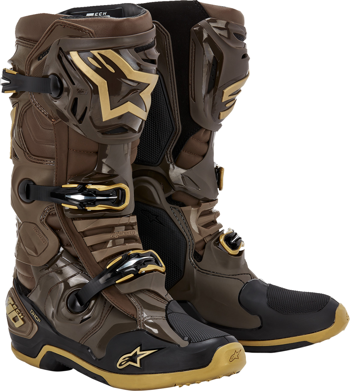 ALPINESTARS Limited Edition Squad '23 Tech 10 Boots - Brown/Gold - US 11 2010020-839-11