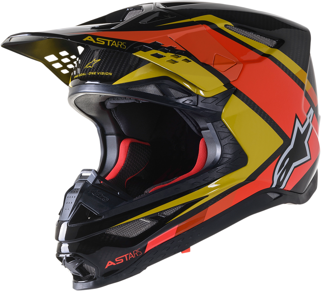 ALPINESTARS Supertech M10 Helmet - Meta 2 - MIPS® - Black/Yellow/Orange - Medium 8300422-1549-MD