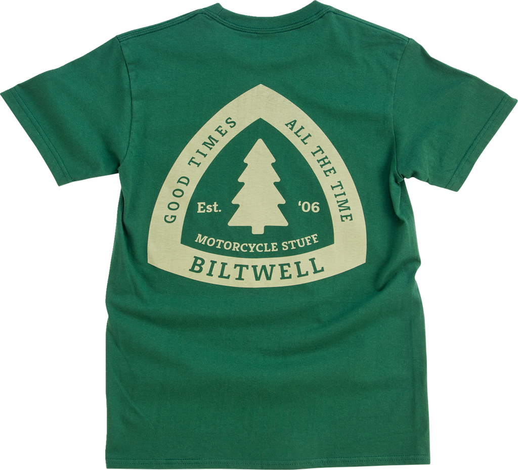 BILTWELL Good Times T-Shirt - Olive - 2XL 8101-075-006