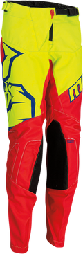 MOOSE RACING Youth Qualifier Pants - Red/Yellow/Blue - 18 2903-1965