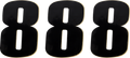 MOOSE RACING Race Number 8 - Black - 4.5" 80018