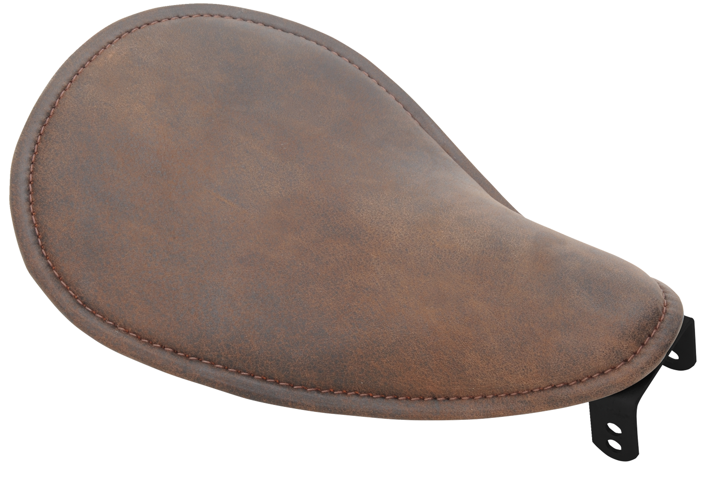 DRAG SPECIALTIES Seat - Spring Solo - Low-Profile - Small - Distressed Brown Leather 0806-0039