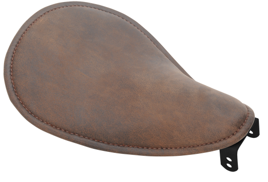 DRAG SPECIALTIES Seat - Spring Solo - Low-Profile - Small - Distressed Brown Leather 0806-0039