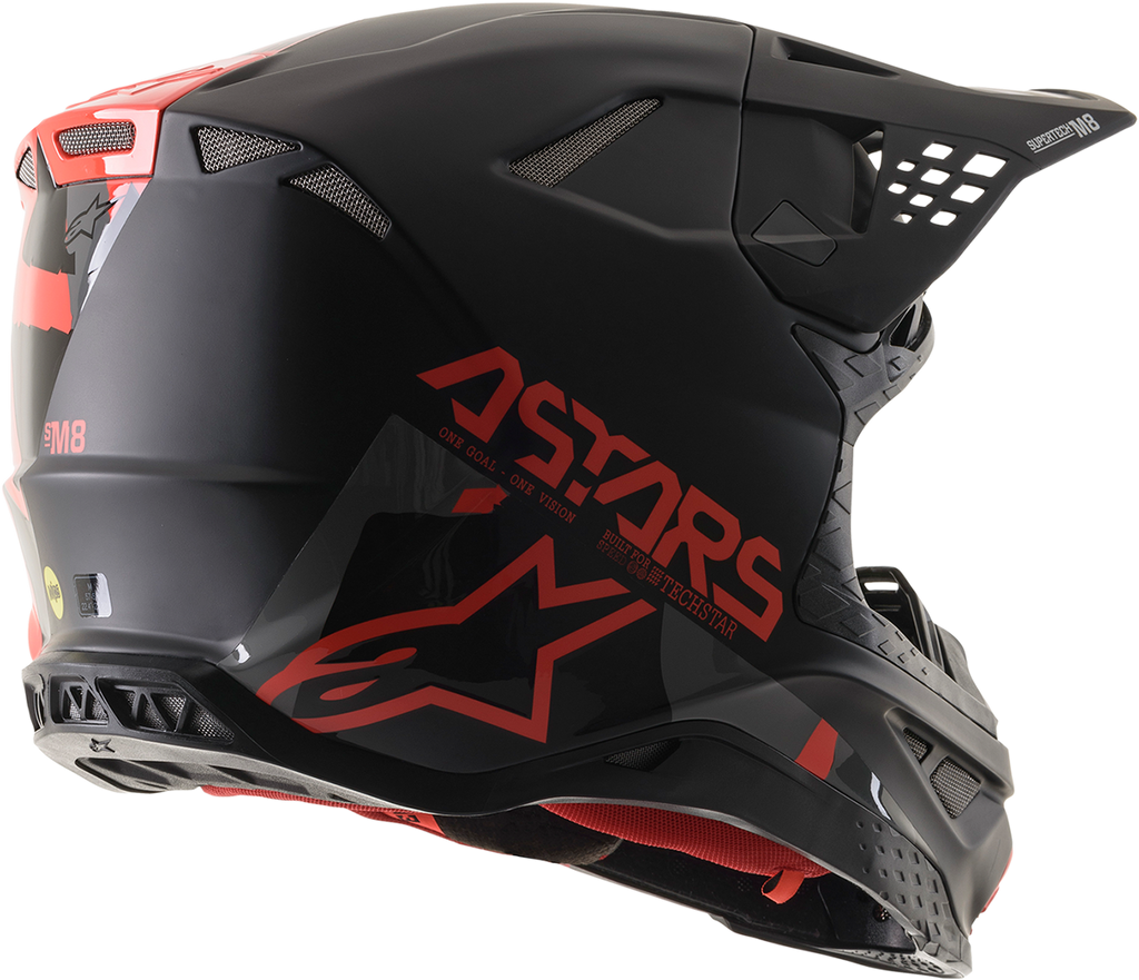 ALPINESTARS Supertech M8 Helmet - Echo - MIPS® - Black/Red/Gloss - Medium 8302621-1116-MD