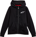 ALPINESTARS Women's Ageless Zip Hoodie - Black/White - Large 1232518001020L