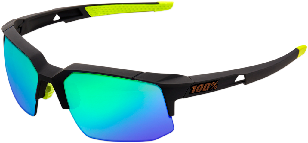 100% Speedcoupe Sunglasses - Gray - Green Mirror 61031-188-45