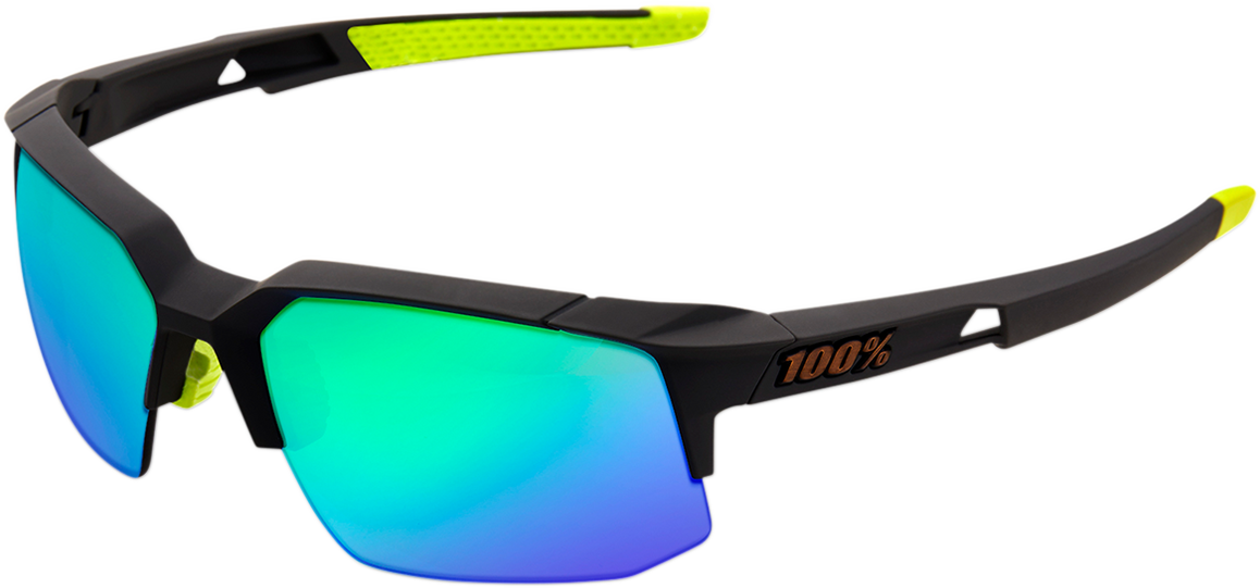 100% Speedcoupe Sunglasses - Gray - Green Mirror 61031-188-45