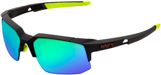 100% Speedcoupe Sunglasses - Gray - Green Mirror 61031-188-45