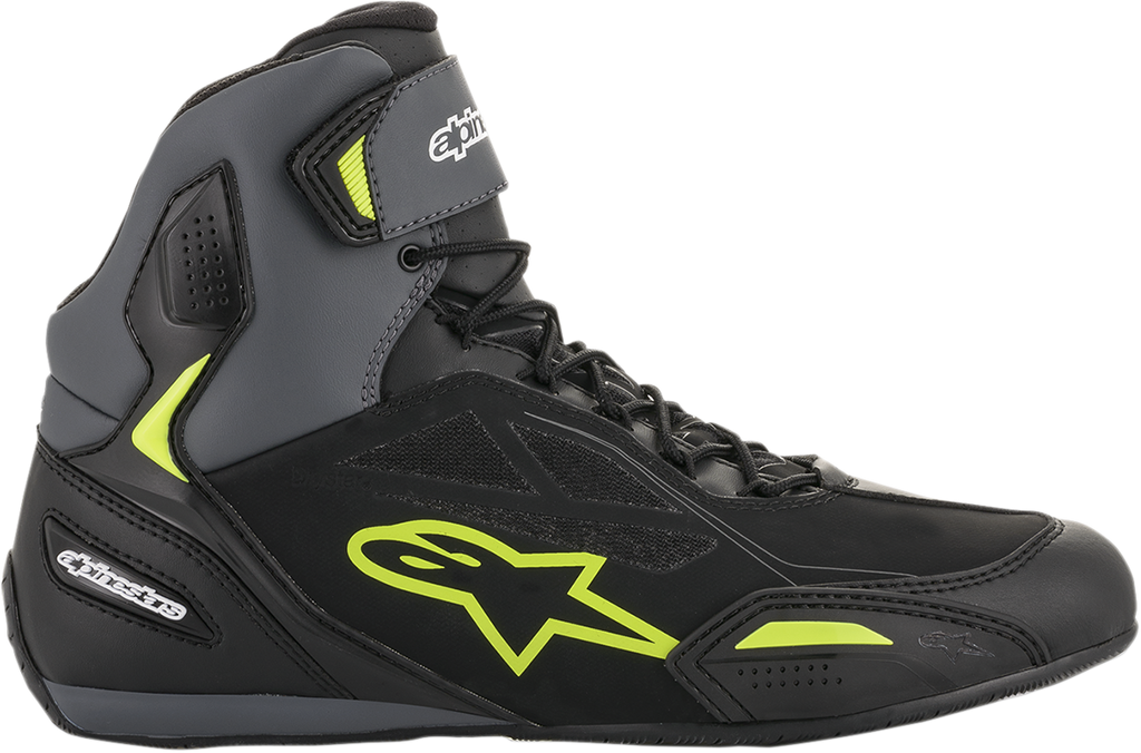 ALPINESTARS Faster-3 Drystar® Shoes - Black/Gray/Yellow - US 9.5 2540719175-9.5