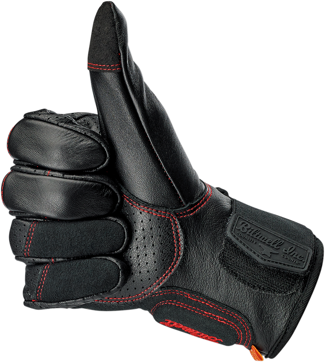BILTWELL Borrego Gloves - Redline - Large 1506-0108-304