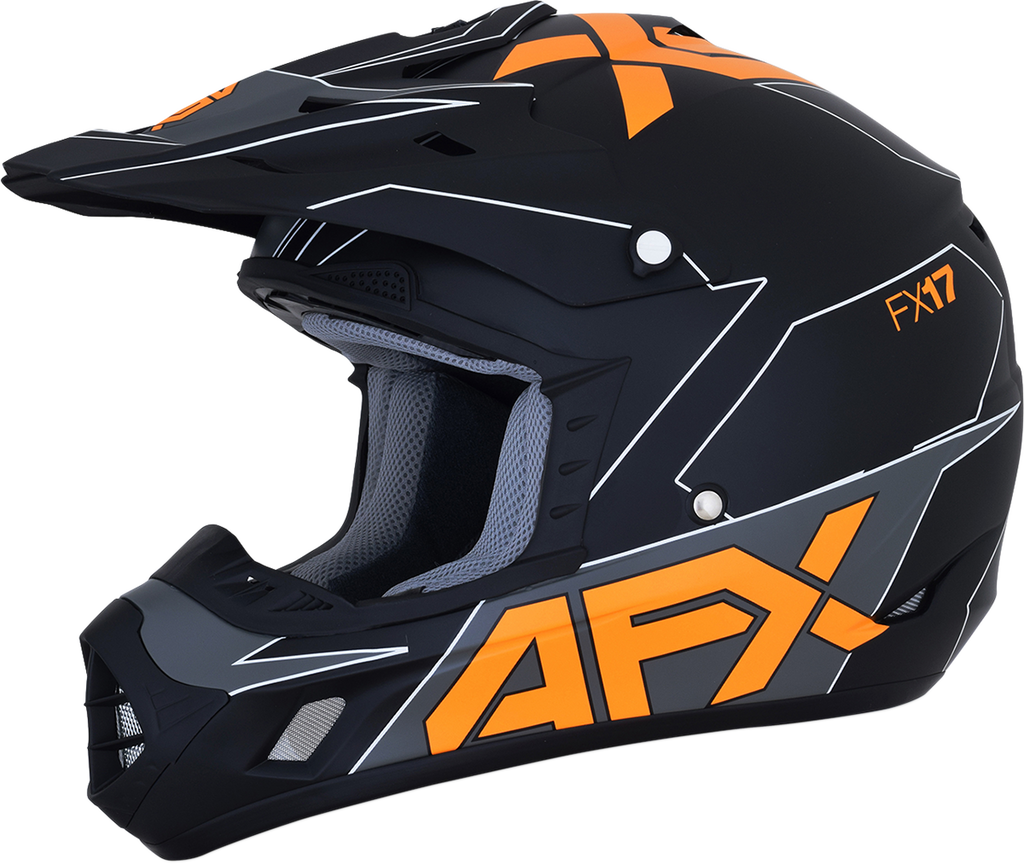 AFX FX-17 Helmet - Aced - Matte Black/Orange - XL 0110-6507