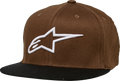 ALPINESTARS Ageless Flat Bill Hat - Brown/Black - Small/Medium 1035810158010SM