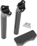 DRAG SPECIALTIES Risers - 9-1/2" - Buffalo - Top - Black 0602-0595