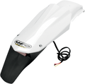 UFO Enduro Rear Fender - W/Light - White HU03314-041