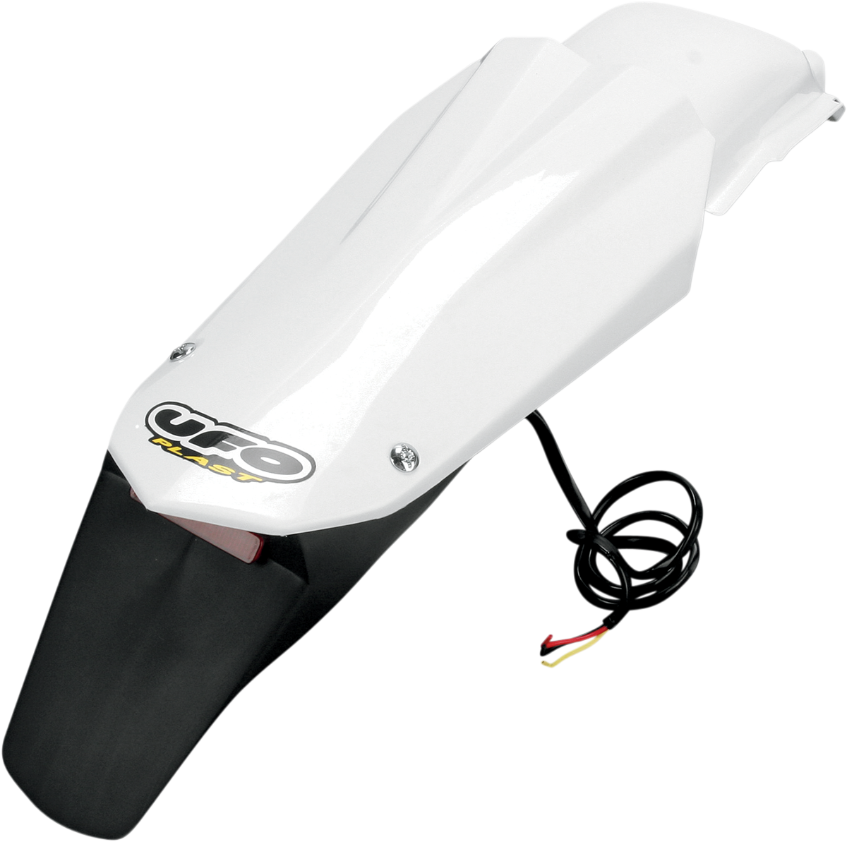 UFO Enduro Rear Fender - W/Light - White HU03314-041